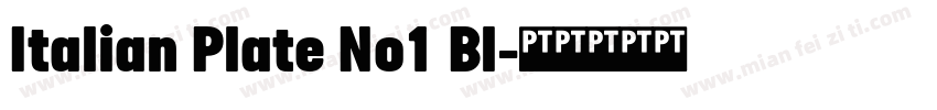 Italian Plate No1 Bl字体转换